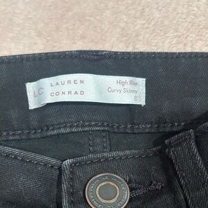 LC Lauren Conrad Women's High Rise Black Jeans